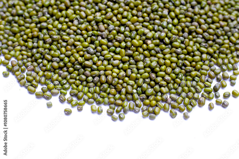 Mung bean on white background. Mung bean on white background.