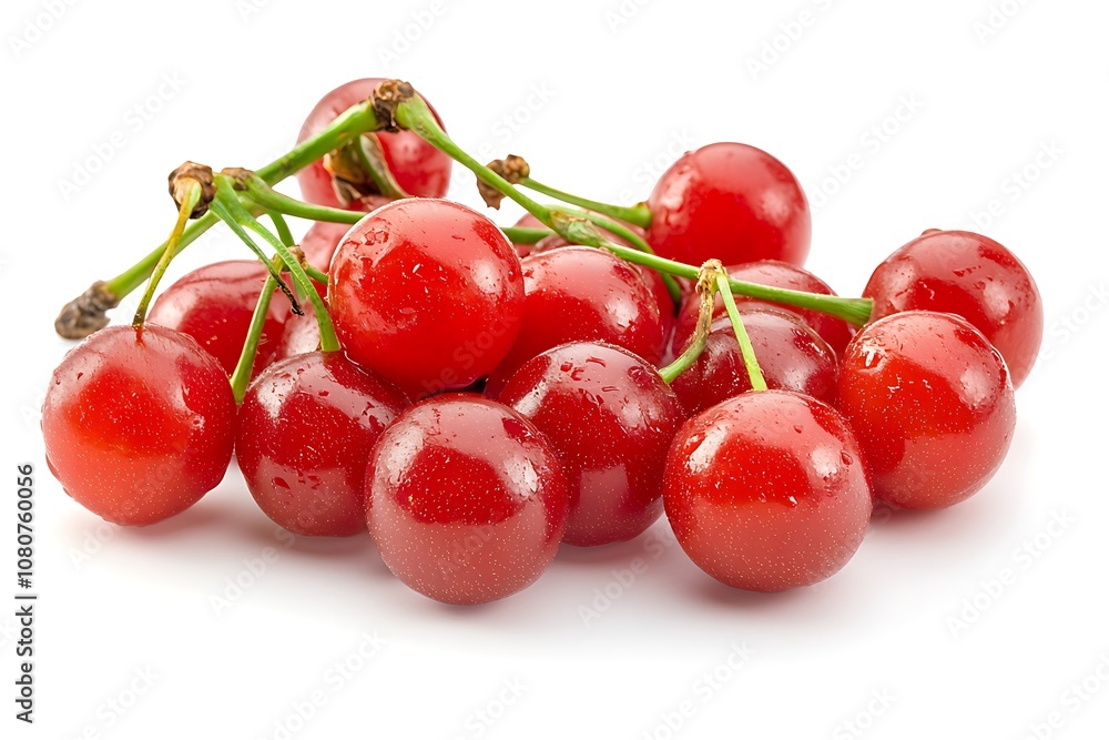 Cherry Red isolated on a white background, close up Cherry Red isolated on a white background, close up