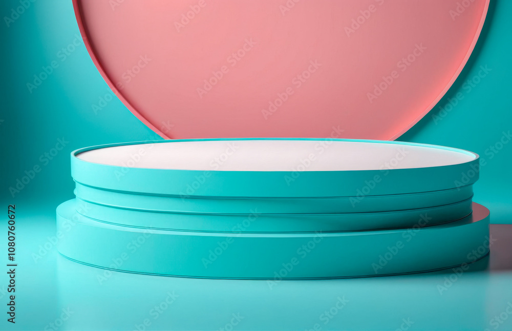 Abstract Blue and Pink Product Display. Abstract Blue and Pink Product Display.