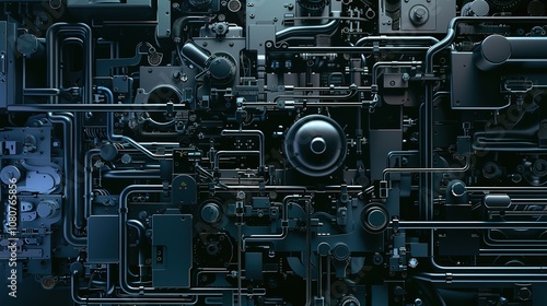 Abstract Engine Components Background - a complex and innovative visual. The design highlights the intricacies of engine technology in a modern context.