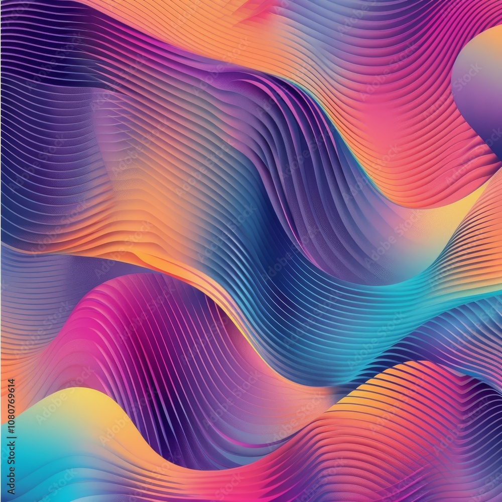 A colorful abstract wave pattern featuring dynamic gradients and flowing lines, creating a vibrant and modern artistic design. A colorful abstract wave pattern featuring dynamic gradients and flowing lines, creating a vibrant and modern artistic design.