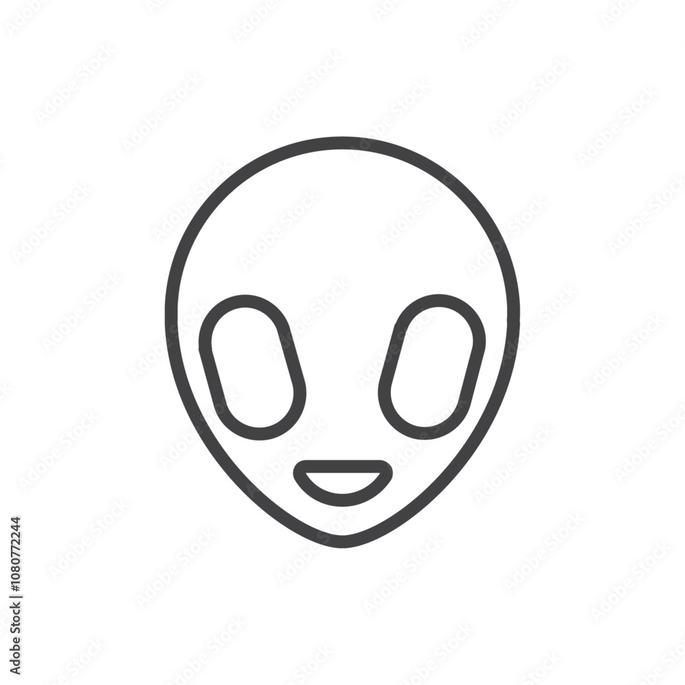 Alien icon Logo symbol outline set Alien icon Logo symbol outline set