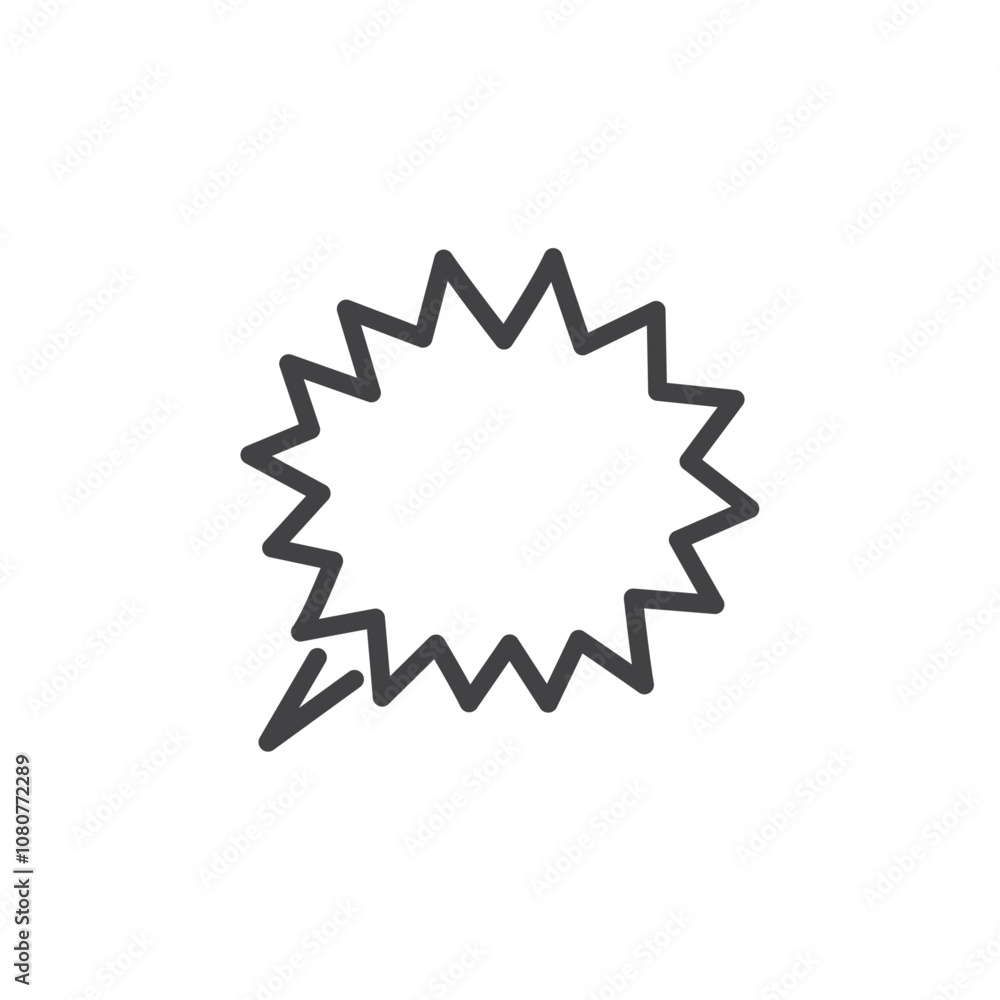 Anger bubble icon Logo symbol outline set Anger bubble icon Logo symbol outline set