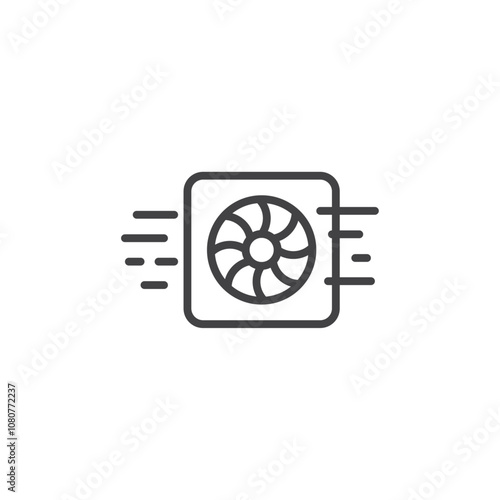 Air cleaner icon Logo symbol outline set