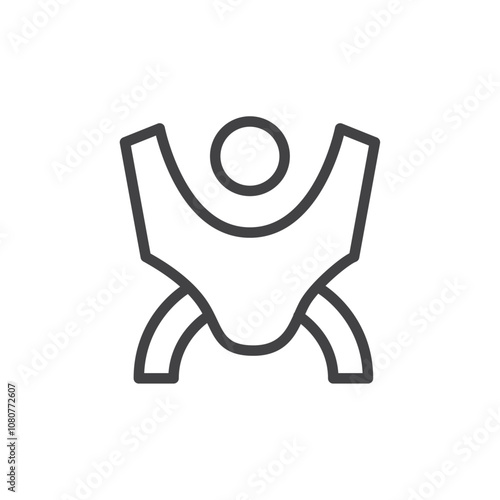 Baby sling icon Logo symbol outline set