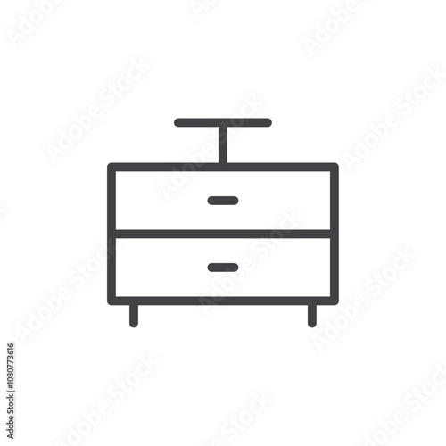 Bedside icon Logo symbol outline set