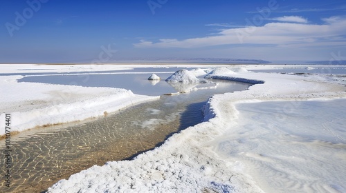 Salt Lake Natural Scenery - a serene and picturesque landscape. The tranquil waters and vibrant surroundings create a stunning visual experience.