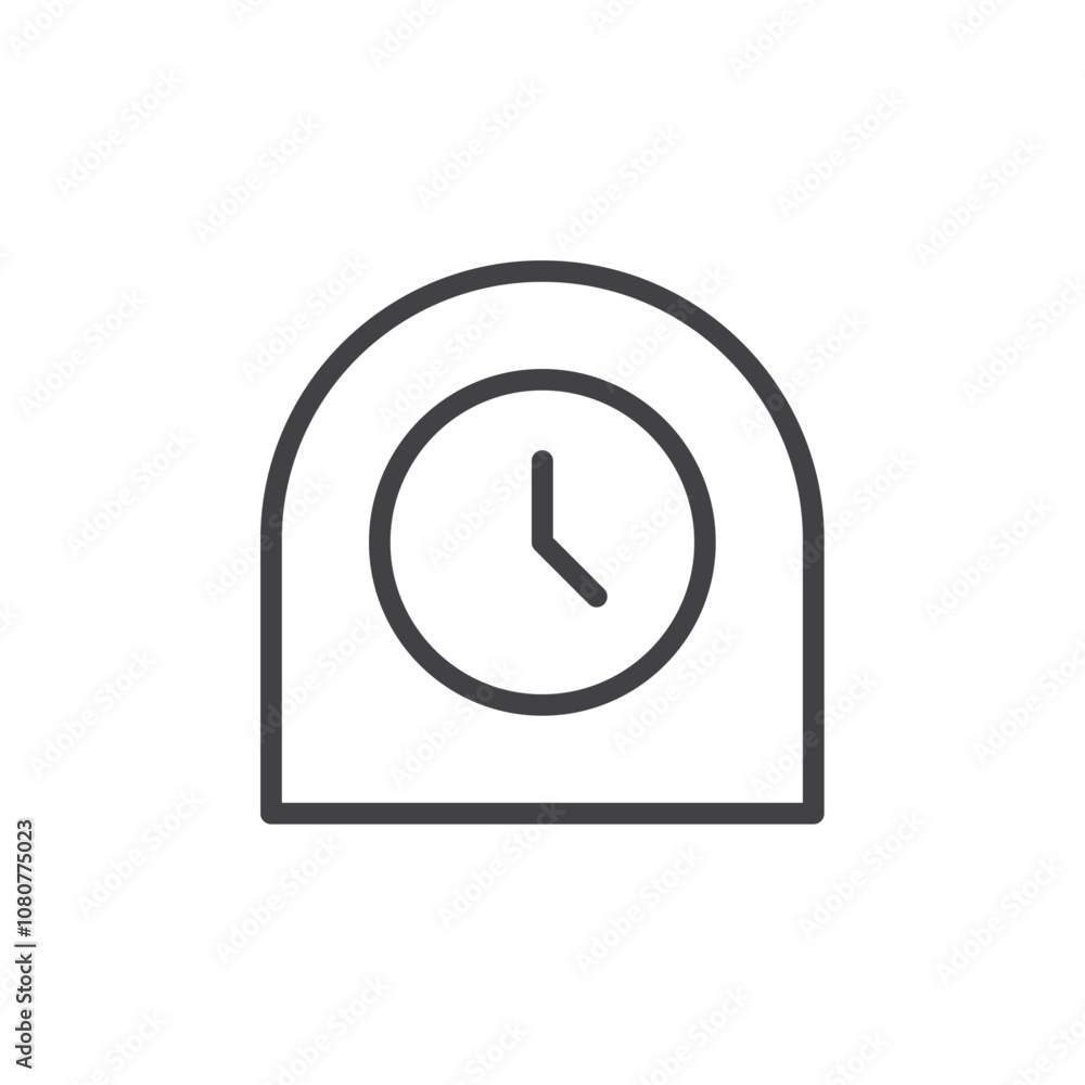 Clock icon Logo symbol outline set Clock icon Logo symbol outline set