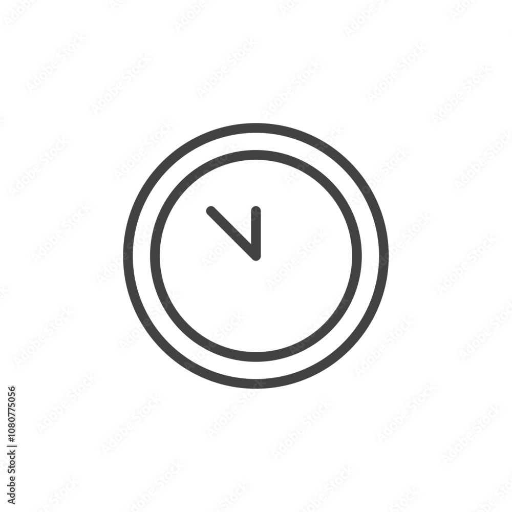 Clock icon Logo symbol outline set Clock icon Logo symbol outline set