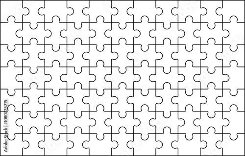 Puzzle pieces background. Jigsaw puzzle background with pieces. Flat style
