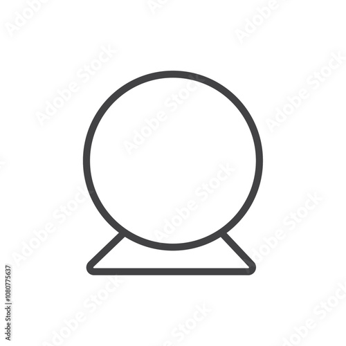 Crystal ball icon Logo symbol outline set