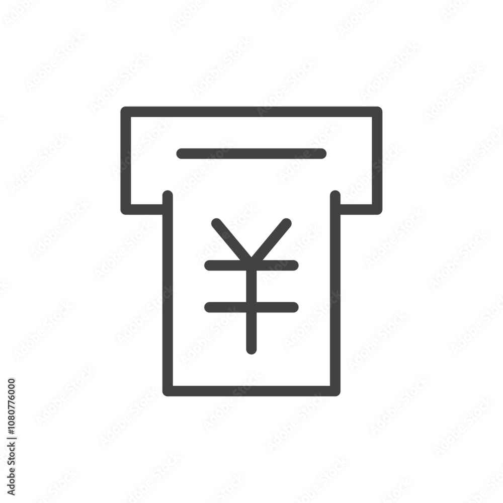 Obraz premium Deposit yen icon Logo symbol outline set