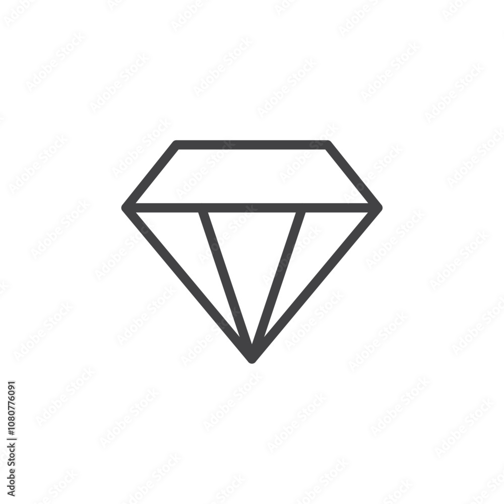Diamond icon Logo symbol outline set Diamond icon Logo symbol outline set
