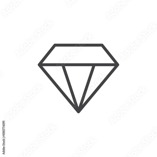 Diamond icon Logo symbol outline set