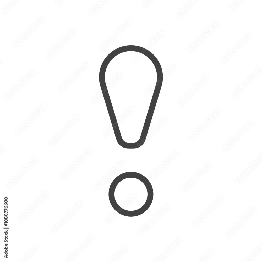 Exclamation icon Logo symbol outline set Exclamation icon Logo symbol outline set