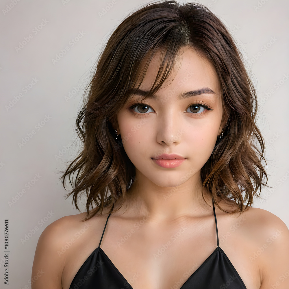 araffed asian woman in a black top posing for a picture
araffed asian woman in a black top posing for a picture
