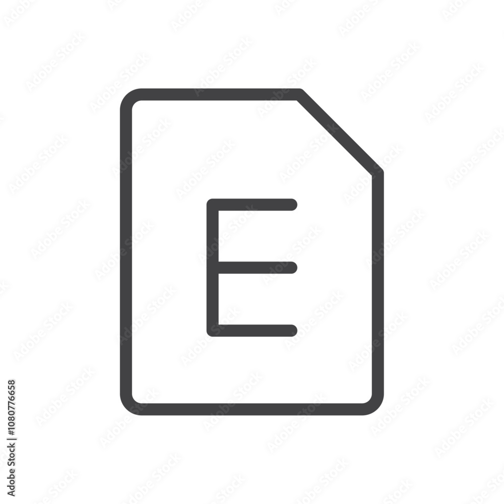 Excel file document icon Logo symbol outline set Excel file document icon Logo symbol outline set
