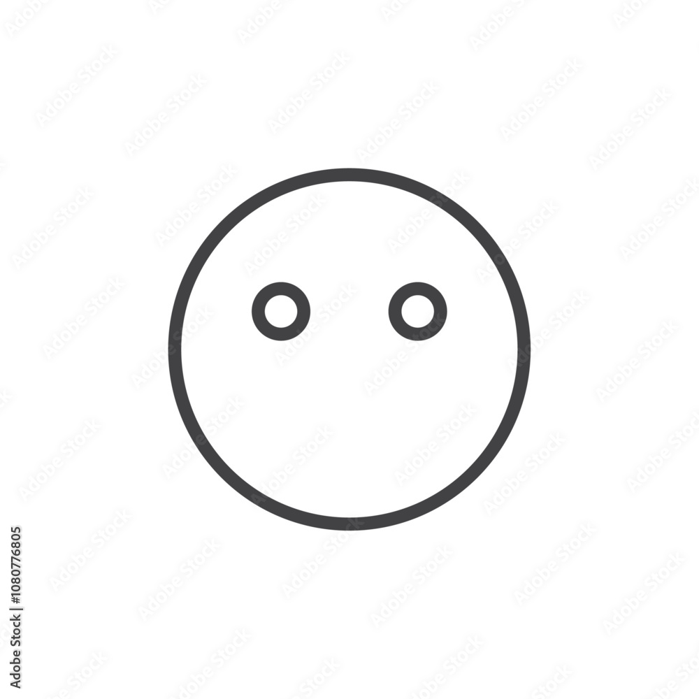 Face without mouth icon Logo symbol outline set Face without mouth icon Logo symbol outline set