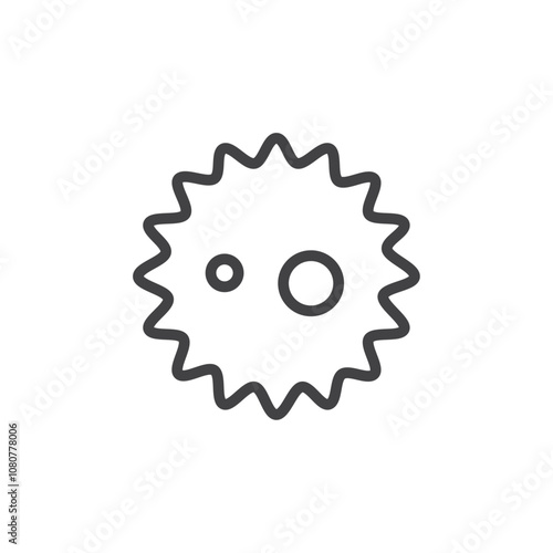 Germs icon Logo symbol outline set