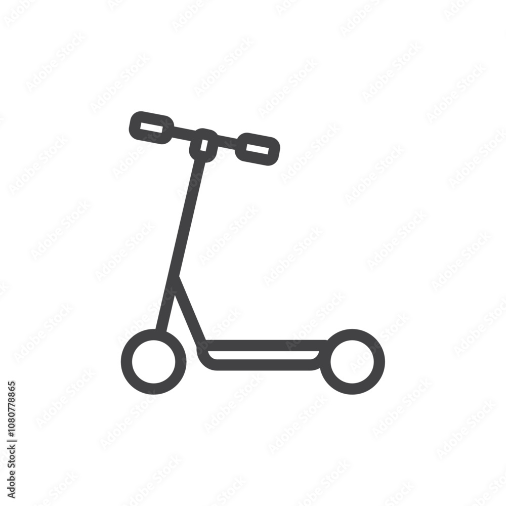 Kick scooter icon Logo symbol outline set Kick scooter icon Logo symbol outline set
