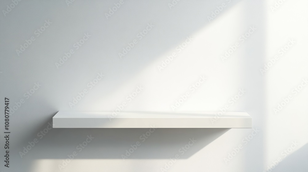 White Shelf Against a White Wall White Shelf Against a White Wall