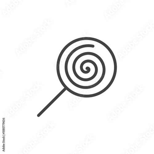 Lolllipop icon Logo symbol outline set