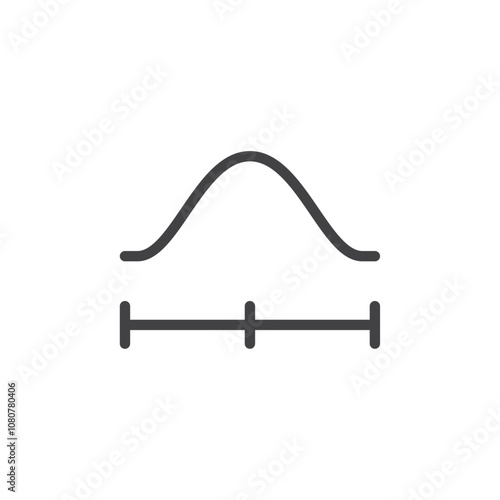 Parabola icon Logo symbol outline set