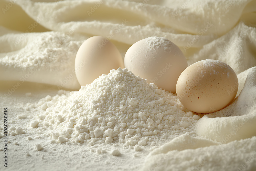 A background featuring flour, sugar, and eggs, arranged to create a cozy baking atmosphere.
A background featuring flour, sugar, and eggs, arranged to create a cozy baking atmosphere.