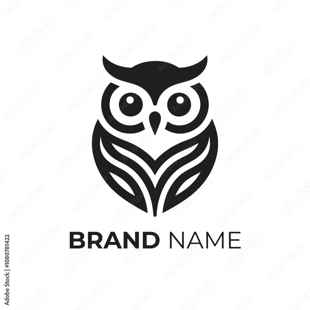 Fototapeta premium Owl logo design icon vector art illustration