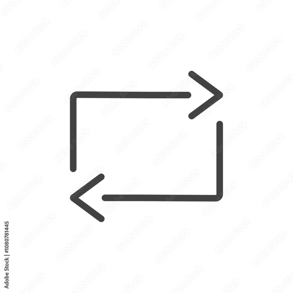 Repeat icon Logo symbol outline set Repeat icon Logo symbol outline set