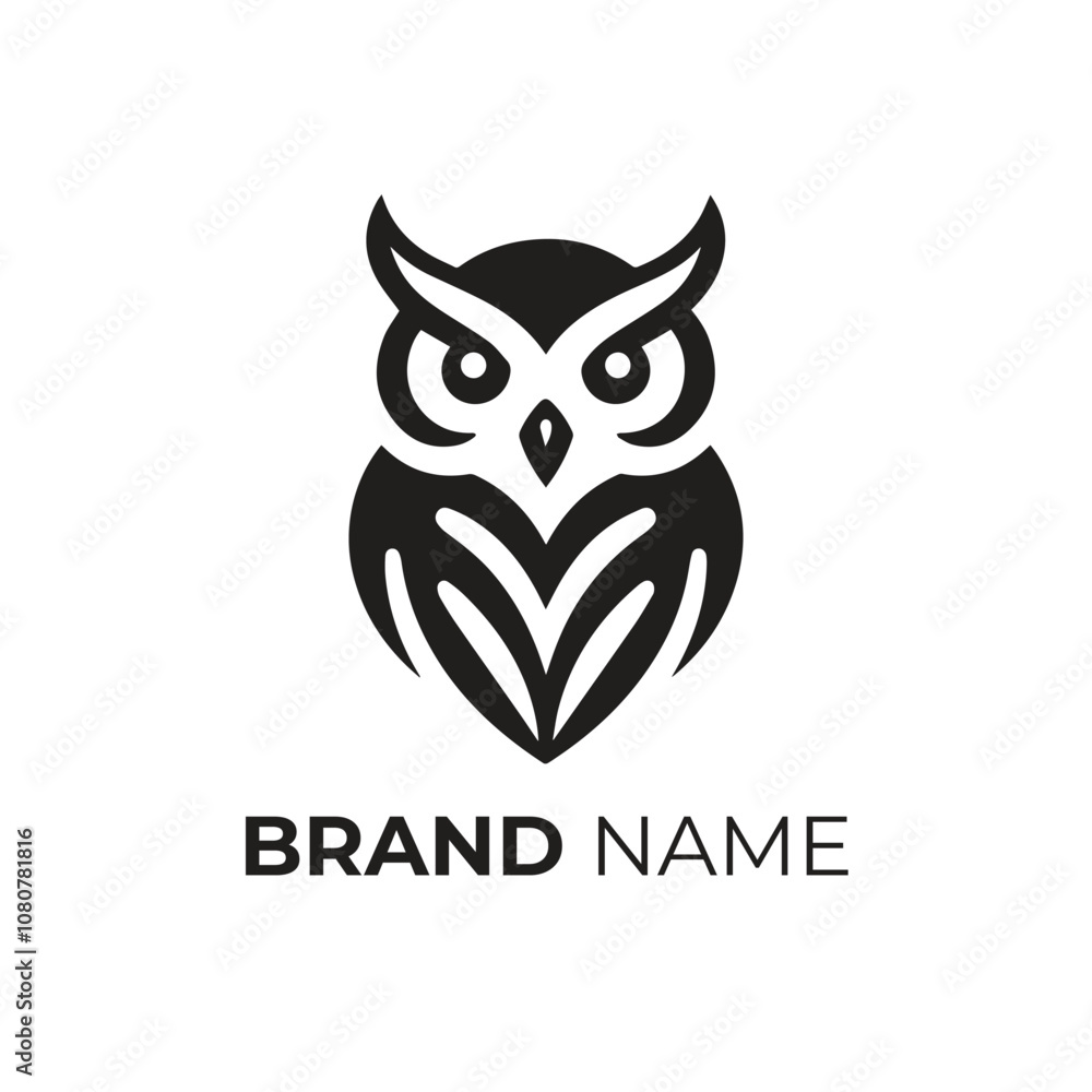 Fototapeta premium Owl logo design icon vector art illustration