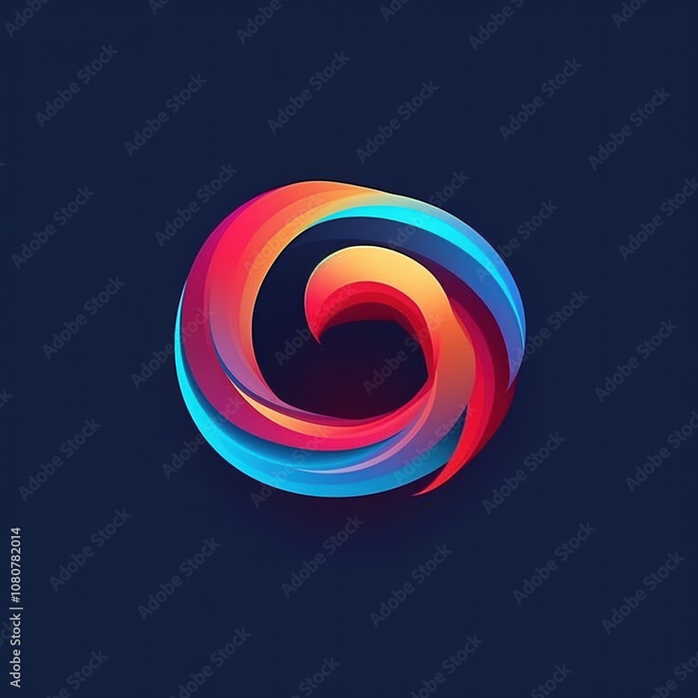 Abstract swirl design with vibrant colors on a dark background. Abstract swirl design with vibrant colors on a dark background.