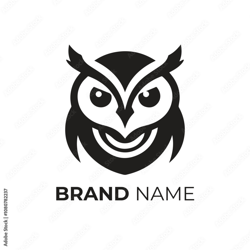 Fototapeta premium Owl logo design icon vector art illustration