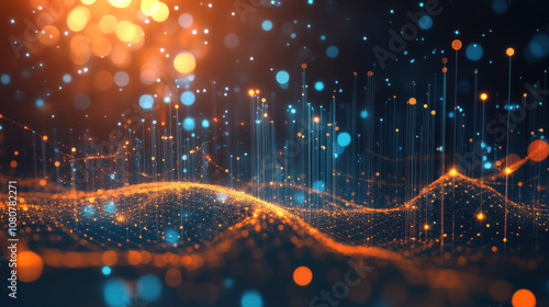 network connection data business abstract digital technology background platform 