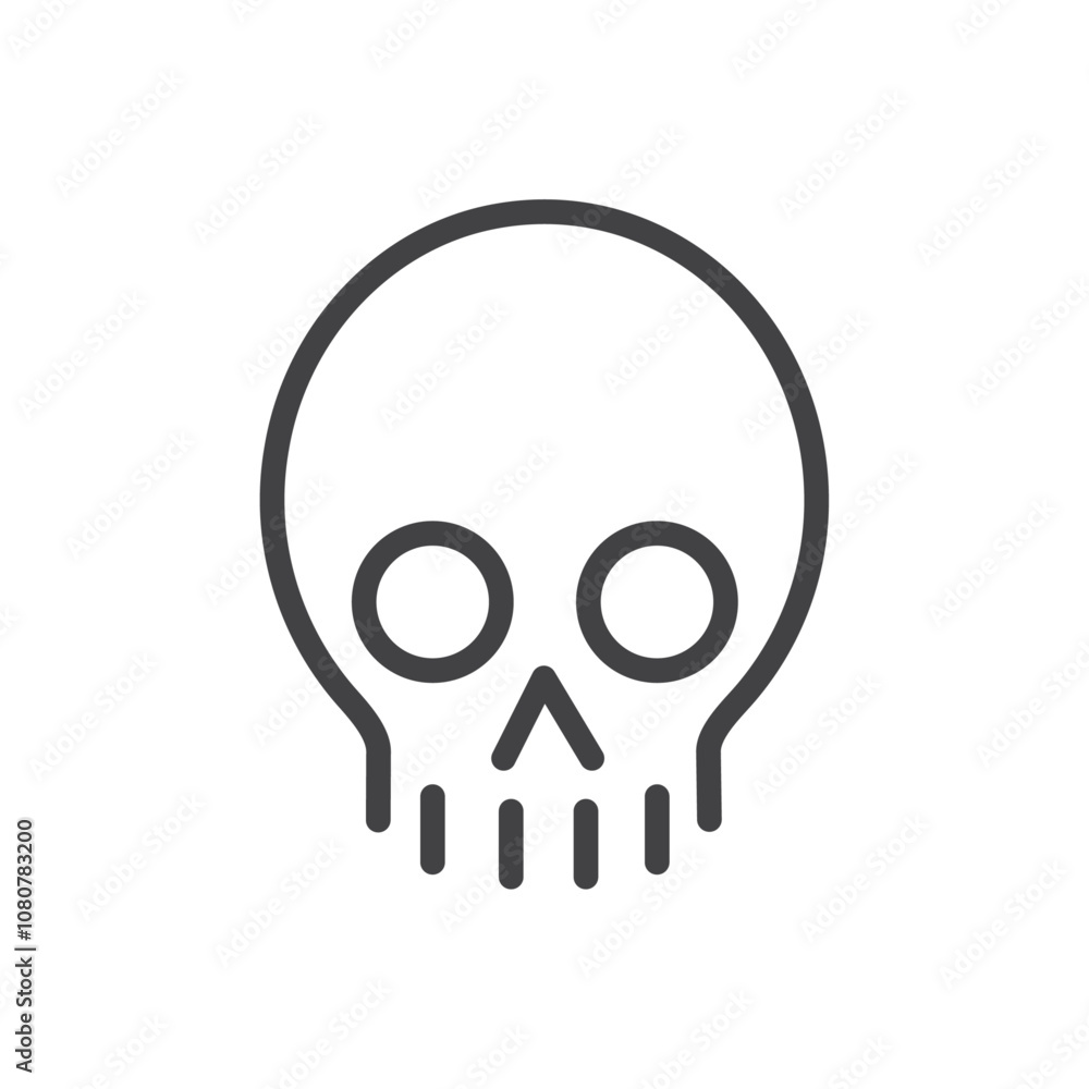 Skull icon Logo symbol outline set Skull icon Logo symbol outline set