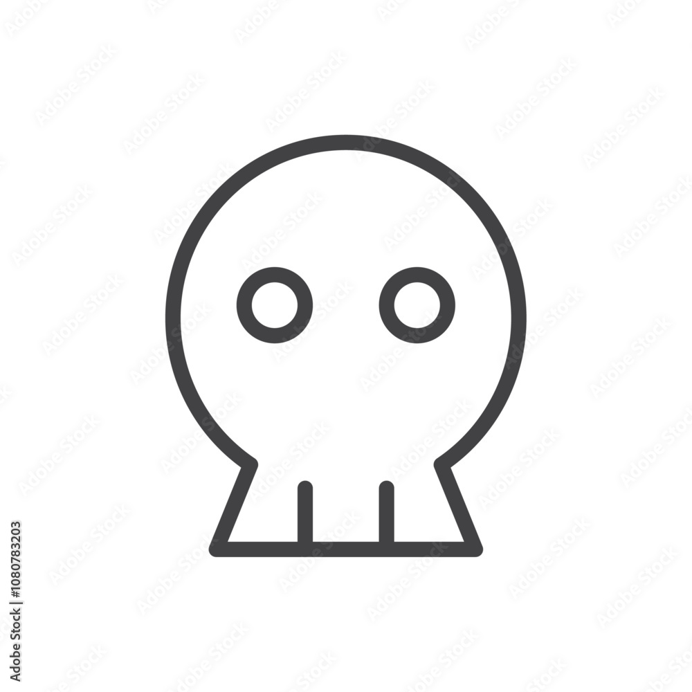 Skull icon Logo symbol outline set Skull icon Logo symbol outline set