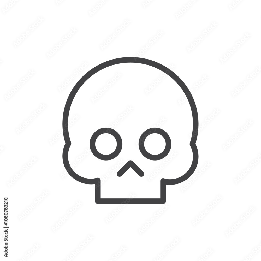 Skull icon Logo symbol outline set Skull icon Logo symbol outline set