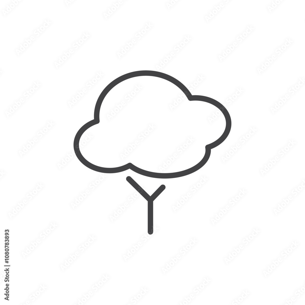 Tree icon Logo symbol outline set Tree icon Logo symbol outline set