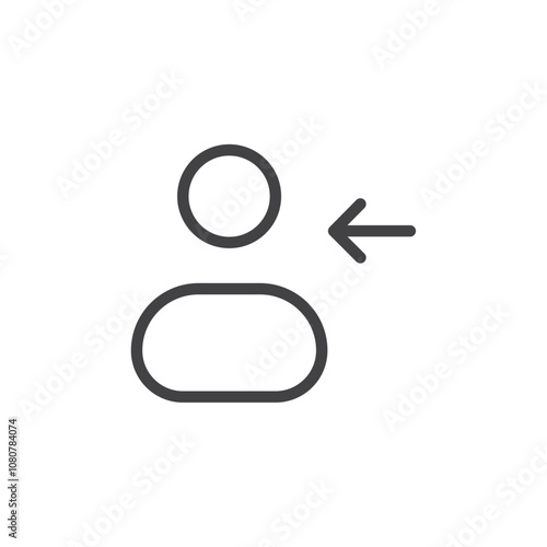 User in icon Logo symbol outline set