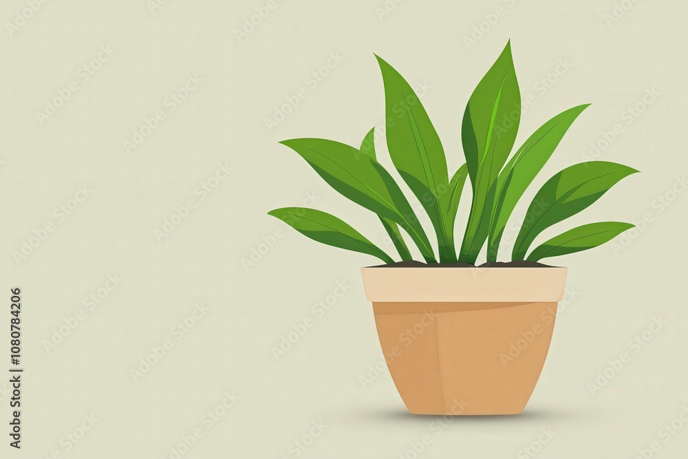Green Plant in a Pot Green Plant in a Pot