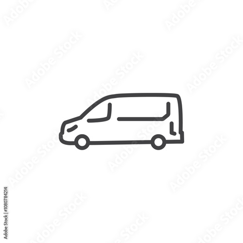 Van icon Logo symbol outline set