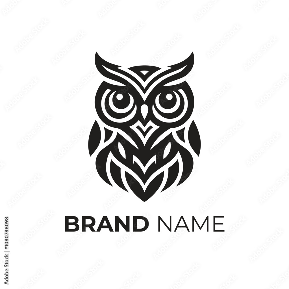 Fototapeta premium Owl logo design icon vector art illustration