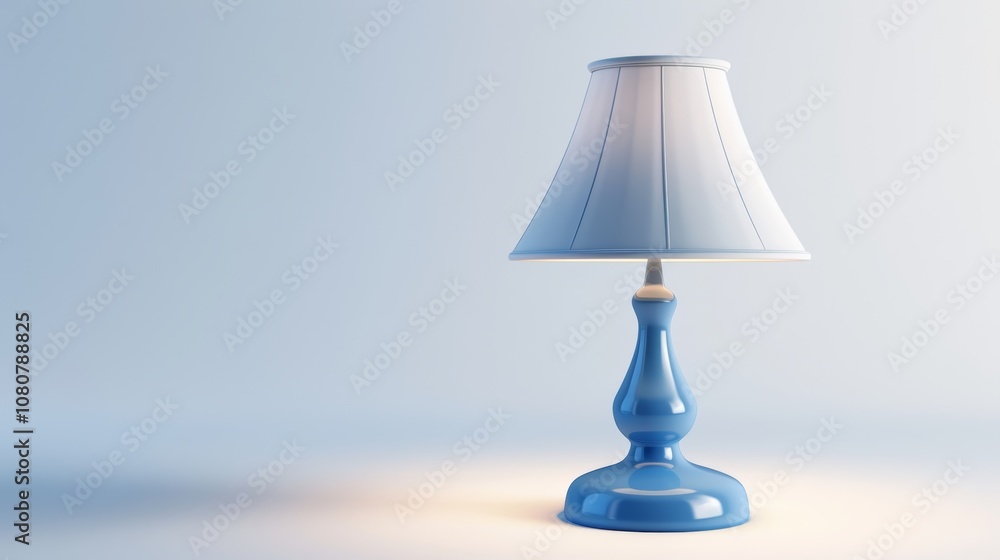 Cozy Home Decor with a Lamp on White Generative AI Cozy Home Decor with a Lamp on White Generative AI