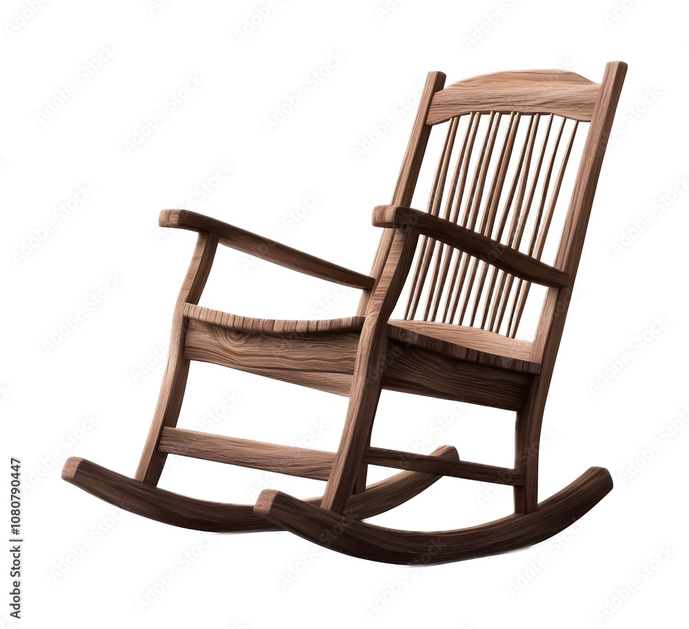 Rocking chair on a transparent background. isolated background. Rocking chair on a transparent background. isolated background.