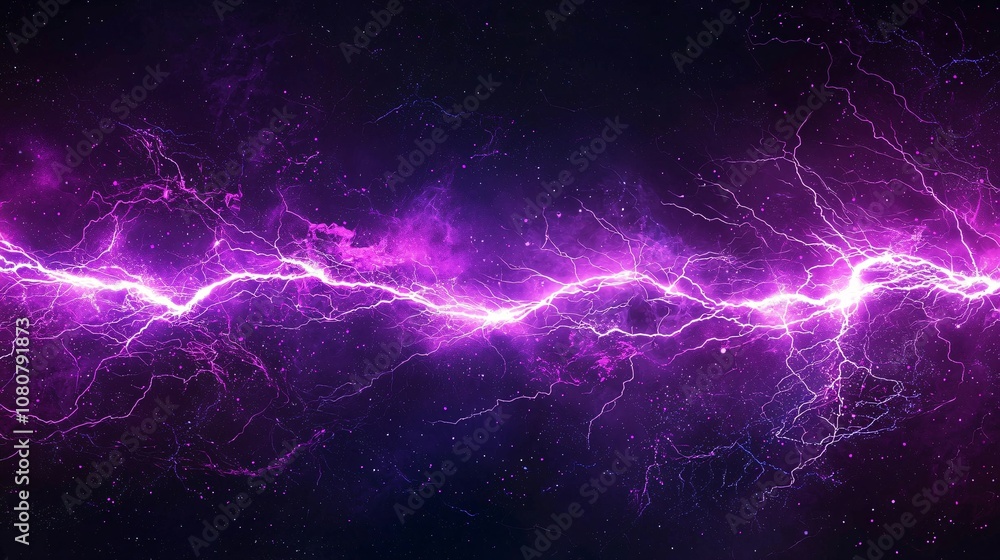 A stunning display of vibrant purple lightning against a dark backdrop, showcasing the beauty and power of electrical energy in a cosmic scene. A stunning display of vibrant purple lightning against a dark backdrop, showcasing the beauty and power of electrical energy in a cosmic scene.