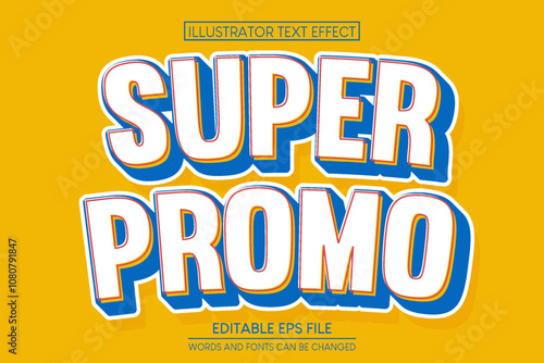 Super Promo text effect editable super and promo customizable font style
