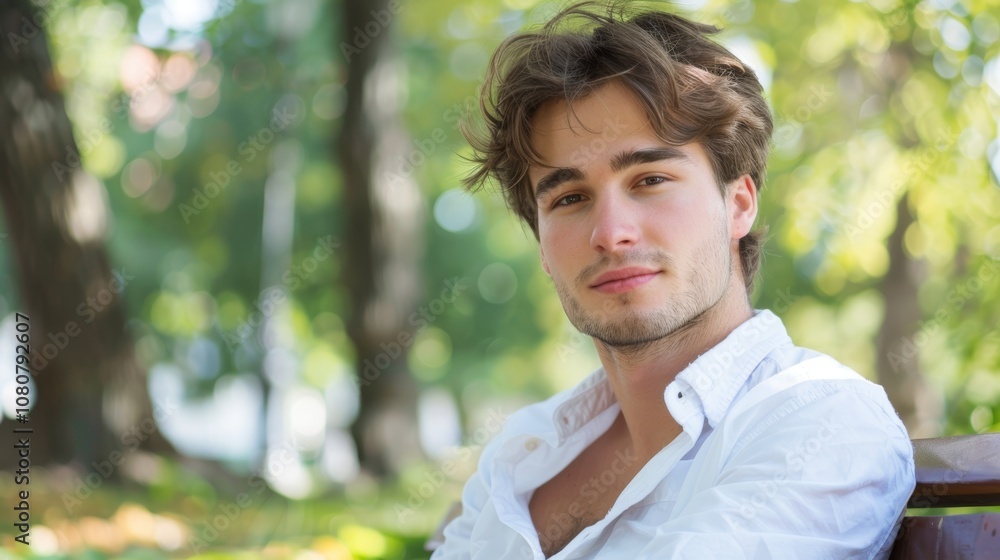 Casual Summer Portrait in the Park Generative AI Casual Summer Portrait in the Park Generative AI