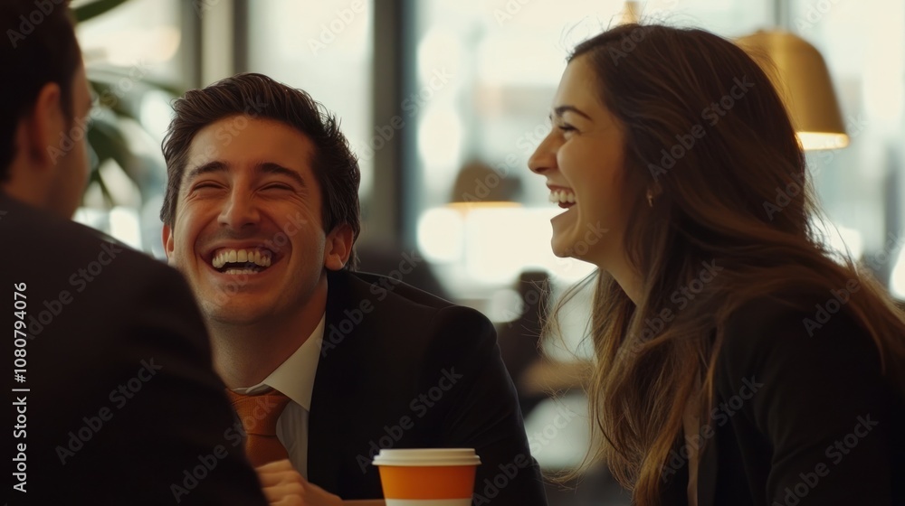 Joyful Conversation in a Cafe Joyful Conversation in a Cafe