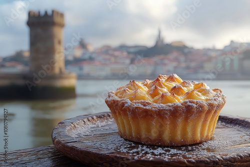 Savor the delight of portuguese custard tart near belem tower a perfect pastel de nata experience photo