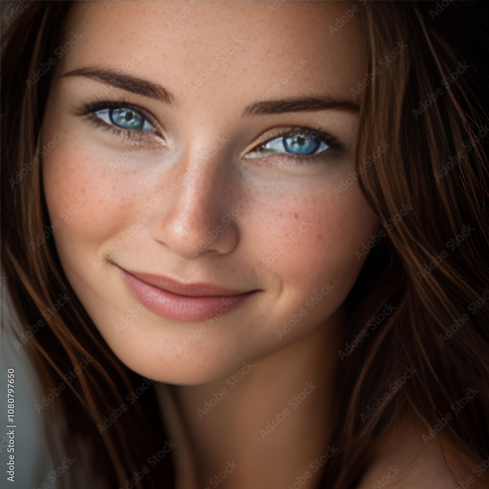 Portrait of a beautiful woman with radiant and healthy skin, Generative AI Portrait of a beautiful woman with radiant and healthy skin, Generative AI